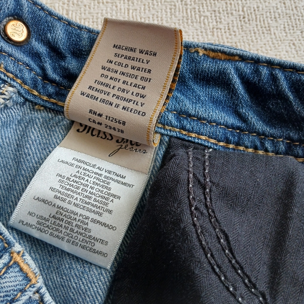 miss me ♡ boyfriend ankle jeans embroidered y2k boho grunge fairy mcbling - Picture 11 of 11